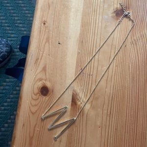 M initial necklace. Gold Anthropologie